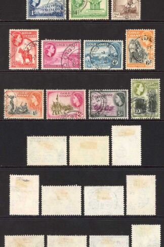 Gold Coast SG154/64 1d to 10/- (no 1/2d cat 20p) Cat 30 pounds