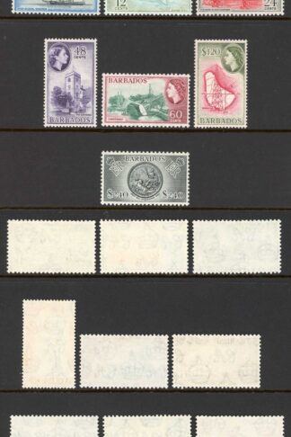 Barbados SG289/301 1953 Set of 13 U/M Cat 80 pounds
