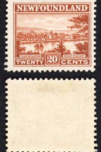 Newfoundland SG161 20c Chestnut M/M Cat 32 pounds