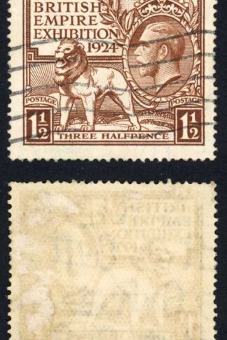 SG431 1 1/2d 1924 Wembley used cat 15 pounds