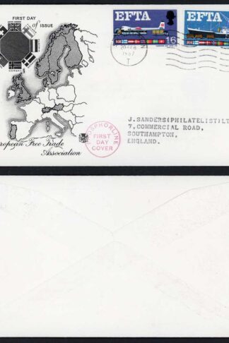 SG715p-6p 1967 EFTA phos Set on illustrated First Day Cover