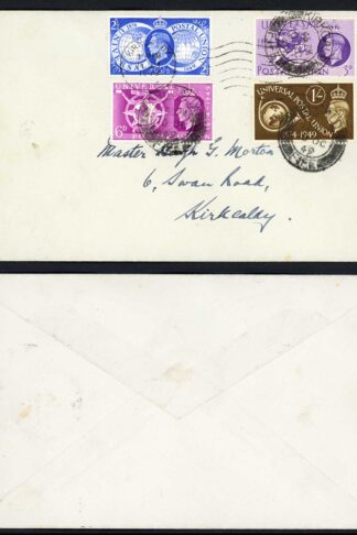 SG499-502 1949 UPU Set on Plain First Day Cover Cat 80 pounds