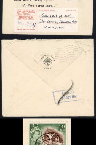 Cyprus War Office Redirection Mail to GB