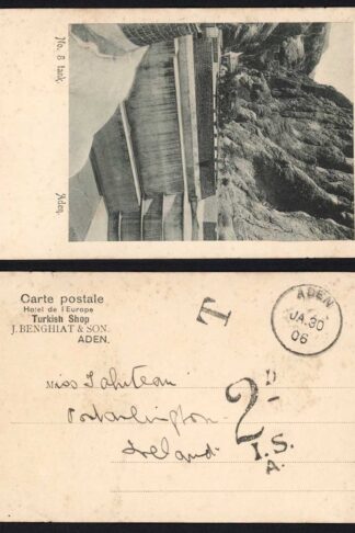 Aden 1906 surcharged Postcard