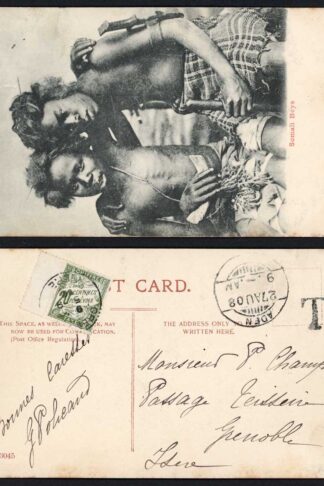 Aden Post dued postcard