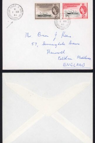 Falkland Dep Base E Stonington Island CDS on cover to England