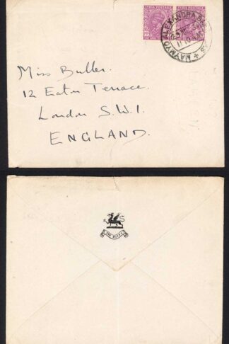 Burma India Stamps with Alexandra Barracks Maymyo Pmk on cover
