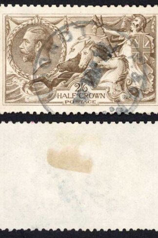 SG415a 2/6d Pale brown Bradbury Printing    Cat 85 pounds