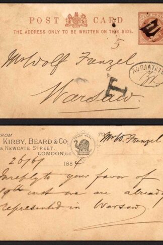 1/2d Postcard with a  Manuscript cancel