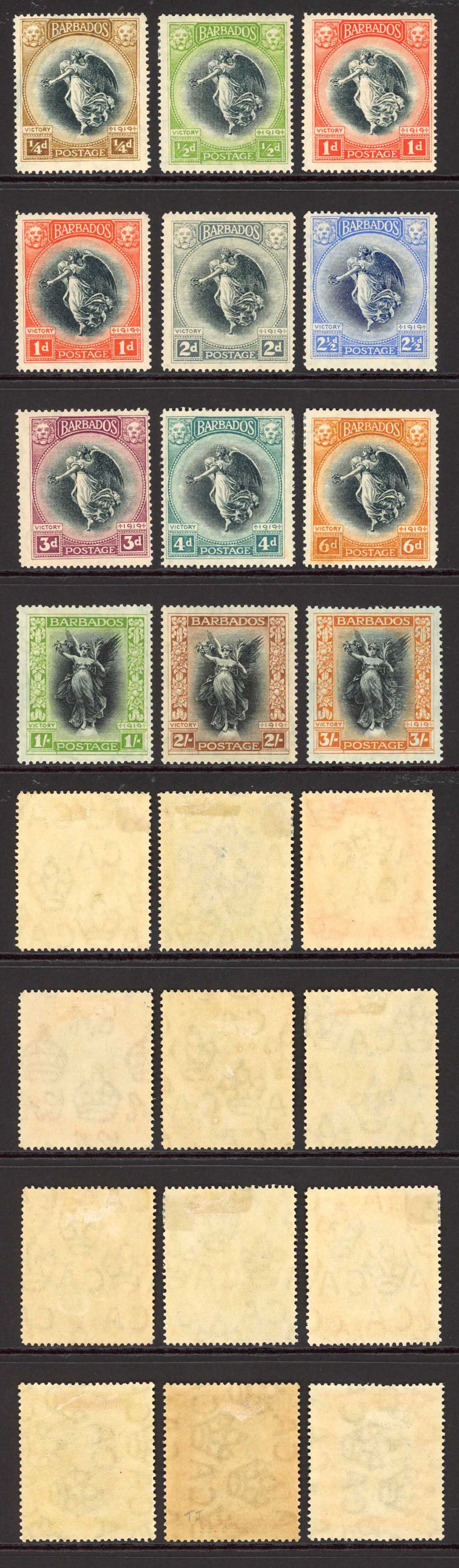 Barbados SG201/12 Set of 12 M/M Cat 160 pounds