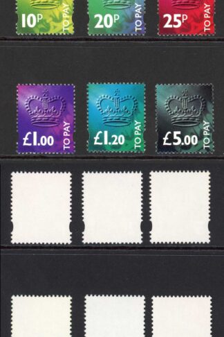 SGD102-110 Post Due 1p - 5.00 Set of 9 U/M