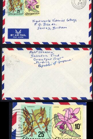 Guyana 1974 Cover to Jersey