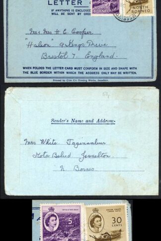 North Borneo Airmail letter to the UK