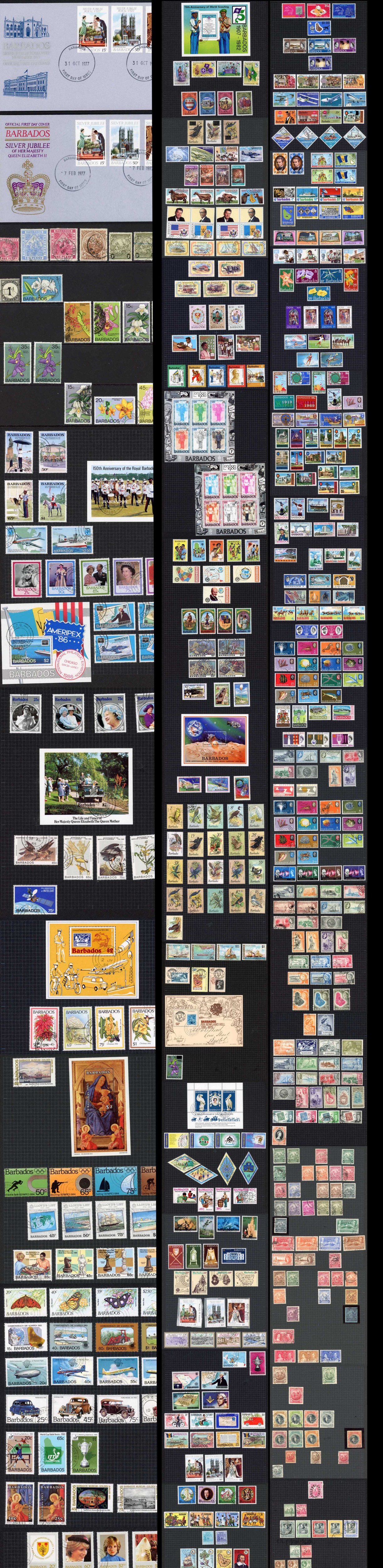 Barbados Used Collection Strength in KGVI/QEII inc complete Definitive Sets etc
