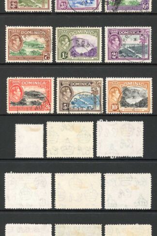Dominica SG99/109 Set of 15 Fine used Cat 65 pounds
