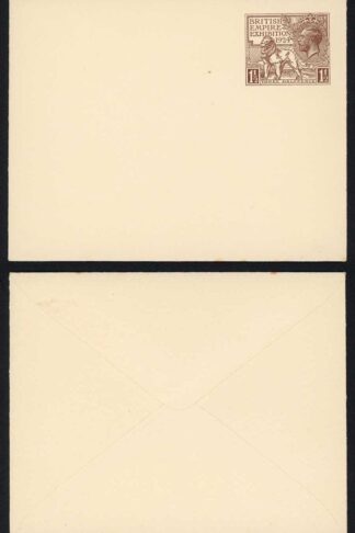 EP66 KGV 1924 Wembley 1 1/2d Envelope Superb Mint