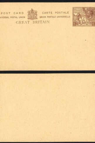 KGV 1925 1 1/2d Wembley Postcard Card MINT