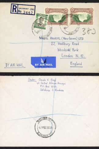 Southern Rhodesia KGVI Registered cover to London