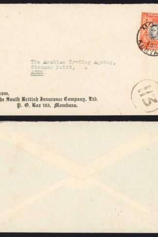 KUT 1945 Cover to Aden