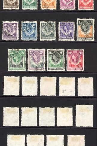 Northern Rhodesia SG61/74 1953 QEII Set of 14 Used