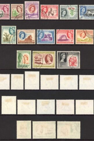Southern Rhodesia SG78/91 QEII 1953 Set of 14 Used