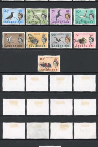 Ascension SG70/83 QEII 1963 Part Set of 13 Used