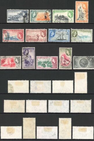 Barbados SG289/301 QEII 1953-61 Set of 13 Used