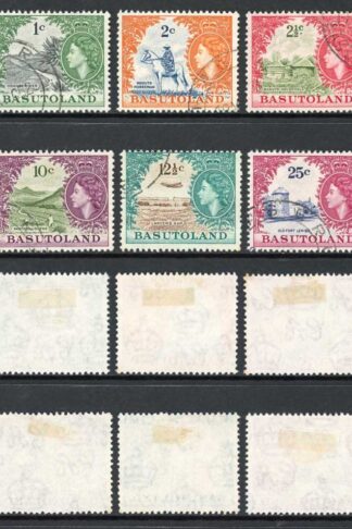 Basutoland SG69/78 QEII 1961-63 Part Set of 10 Used Wmk Mult Script CA