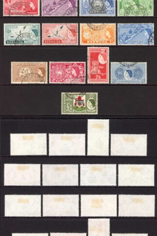 Bermuda SG135/50 QEII 1953-62 Part Set of 17 Used Wmk Mult Script CA