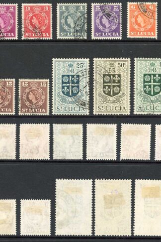 St Lucia SG172/84 QEII 1953-63 Set of 13 Used