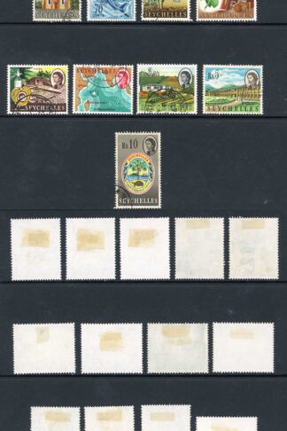 Seychelles SG196/212 QEII 1962-68 Set of 18 Used