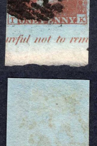 1841 Penny Red (TK) Plate 106 marginal Part Inscription