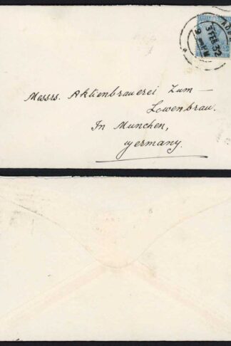 Aden 1928 Indian 3a on cover to Germany