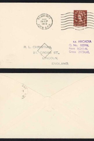 Aden GB 2d with Paquebot Aden postmark on cover to Lincoln