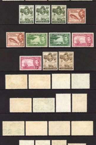 Cayman Is SG115/26a 1938 Set inc shades and perf as listed in SG M/M Cat 120 po