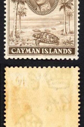 Cayman Is SG126 10/- Chocolate Perf 11.5 x 13 M/M Cat 42 pounds