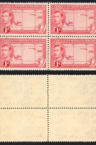 Cayman Is SG117 1d Scarlet Fine U/M Block