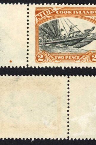 Niue SG64w 2d Black and Yellow brown Wmk INVERTED M/M Cat 32 Pounds