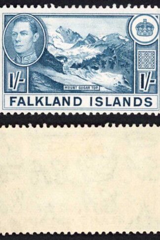 Falkland Is SG158b KGVI 1/- Dull Blue M/M Cat 38 pounds