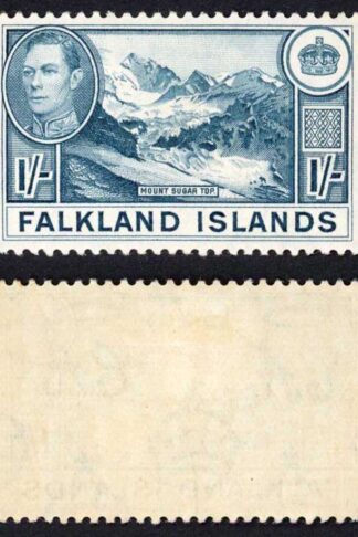 Falkland Is SG158b KGVI 1/- Dull Blue M/M Cat 38 pounds