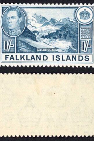 Falkland Is SG158b KGVI 1/- Dull Blue M/M Cat 38 pounds