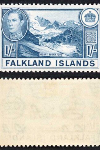 Falkland Is SG158b KGVI 1/- Dull Blue M/M Cat 38 pounds