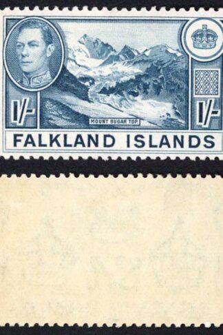 Falkland Is SG158b KGVI 1/- Dull Blue M/M Cat 38 pounds