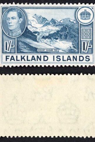 Falkland Is SG158b KGVI 1/- Dull Blue M/M Cat 38 pounds