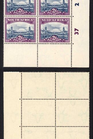 South Africa SG116 2d Slate-blue and purple U/M Plate Block of 6