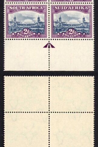 South Africa SG116 2d Slate-blue and purple U/M Arrow Block of 6
