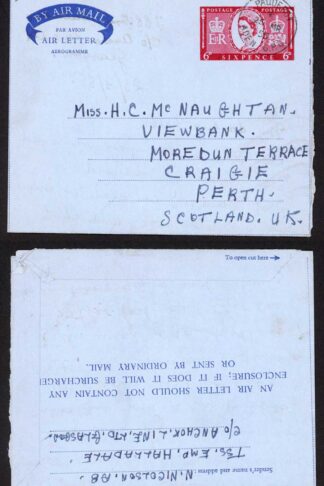 Aden GB 6d Coronation Airmail with Aden Paquebot pmk