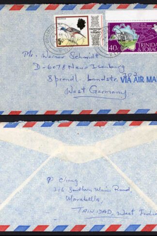 Trinidad and Tobago 1974 Airmail cover to West Germany