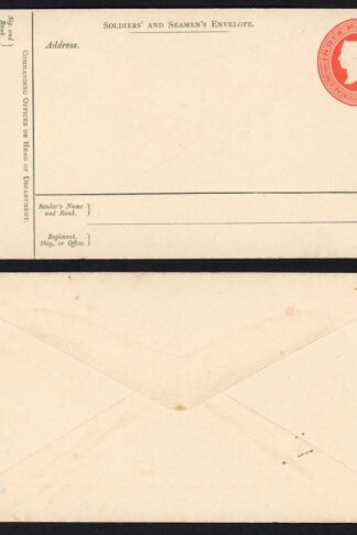 India 9p Soldiers and Seamens Envelope Mint