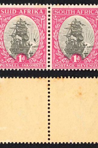 South Africa SG115 1950 1d Dash to right of Ship Toned Gum